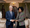 Minister Maite Nkoana-Mashabane meets with the Minister-President of Flanders, Mr Geert Bourgeois, Pretoria, South Africa, 21 August 2017.