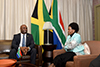 Minister Maite Nkoana-Mashabane meets with the Minister of Science Energy and Technology of Jamaica, Dr Andrew Wheatley, Pretoria, South Africa, 5 December 2017.
