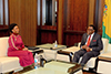 Special Envoy of the President of South Africa, Minister Maite Nkoana-Mashabane, pays a Courtesy Call on the President of Namibia, Mr Hage Geingob, Windhoek, Namibia, 18 May 2017.