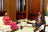 Special Envoy of the President of South Africa, Minister Maite Nkoana-Mashabane, pays a Courtesy Call on the President of Namibia, Mr Hage Geingob, Windhoek, Namibia, 18 May 2017.