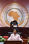 Minister Maite Nkoana-Mashabane during the opening of the 5th Ordinary Session of the Fourth Pan African Parliament, Gallagher Convention Centre, Midrand, South Africa, 9 October 2017.