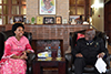 Minister Maite Nkoana-Mashabane payes a Courtesy Call on the former President of Zambia, Mr Kenneth Kaunda, during the African Regional Heads of Mission Conference, Lusaka, Zambia, 15-17 May 2017.