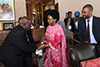 Minister Maite Nkoana-Mashabane payes a Courtesy Call on the former President of Zambia, Mr Kenneth Kaunda, during the African Regional Heads of Mission Conference, Lusaka, Zambia, 15-17 May 2017.