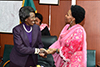 Minister Maite Nkoana-Mashabane payes a Courtesy Call on the Vice President of Zambia, Ms Ininge Wina, during the African Regional Heads of Mission Conference, Lusaka, Zambia, 15-17 May 2017.