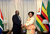 Minister Maite Nkoana-Mashabane meets with her counterpart from Zimbabwe, Minister Simbarashe Mumbengegwi, for the South Africa - Zimbabwe Bi-National Commission (BNC), OR Tambo Building, Pretoria, South Africa, 2 October 2017.