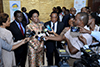 Minister Maite Nkoana-Mashabane with the Foreign Minister of Tanzania, Dr Augustine P. Mahiga, at the South Africa - Tanzania Ministerial Session, Dar es Salaam, Tanzania, 10 May 2017.