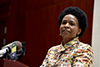 Minister Maite Nkoana-Mashabane with the Foreign Minister of Tanzania, Dr Augustine P. Mahiga, at the South Africa - Tanzania Ministerial Session, Dar es Salaam, Tanzania, 10 May 2017.