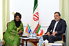 Deputy Minister Nomaindiya Mfeketo, with her counterpart, Dr Jaberi Ansari, Tehran, Islamic Republic of Iran, 31 July 2017.