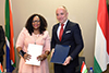 South Africa – Hungary Senior Officials Meeting and the Signing of MOU on Water Resource Management between the Minister of Water and Sanitation of South Africa, Ms Nomvula Mokonyane, and the Deputy State Secretary of the Ministry of Foreign Affairs and Trade of Hungary, Ambassador Bus, 23 May 2017.