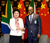 Minister of Arts and Culture, Mr Nathi Mthethwa, with the Vice Premier of the People’s Republic of China, Ms Liu Yandong, Pretoria, South Africa, 24 April 2017.