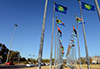 37th SADC Summit Flags at the entrance of Pretoria, South Africa, 9 - 20 August 2017.