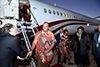 King of Swaziland, King Mswati III, arrives for the 37th SADC Summit, Waterkloof Airforce Base, Pretoria, South Africa, 17 August 2017.