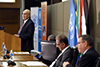 Advisor to the President of Palestine on Foreign and International Relations, Dr Nabeel Shaath, speaks at the United Nations International Day of Solidarity with the Palestinian People Seminar: The Year of O R Tambo and The Palestinian Struggle under Apartheid Rule, hosted at the OR Tambo Building, Department of International Relations and Cooperation, Pretoria, South Africa, 29 November 2017.