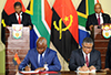 President Jacob Zuma and the President of the Republic of Angola, João Manuel Gonçalves Lourenço, witness the signing of Agreements and Memoranda of Understanding, Union Buildings, Pretoria, South Africa, 24 November 2017.