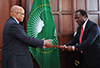 President Jacob Zuma receives the Letters of Credence from nine Ambassadors and High Commissioners-designate at the Credentials Ceremony, Sefako Makgatho Presidential Guesthouse, Pretoria, South Africa, 8 June 2017.