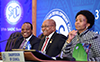 President Jacob G. Zuma and Incoming Chair of SADC, on the occasion of the 37th SADC Summit of Heads of State and Government, O R Tambo Building, Department of International Relations and Cooperation, Pretoria, South Africa, 19 August 2017.